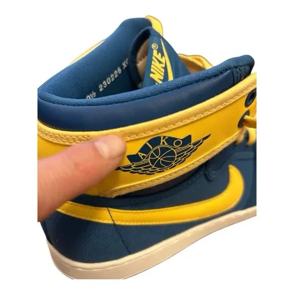 Nike Air Jordan AJKO 1 Laney High True Blue Topaz Gold DO5047-407 Size 9.5 - Picture 13 of 14